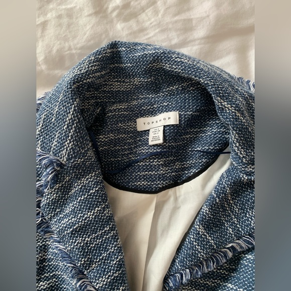 Topshop tweed and fringe blazer - Picture 2 of 4